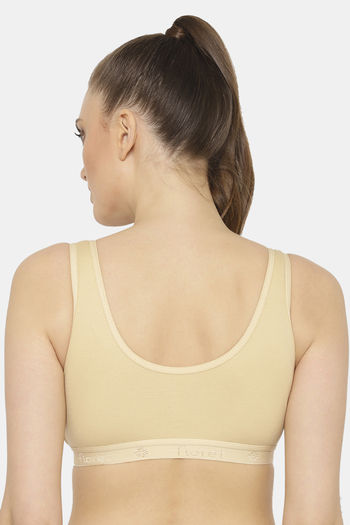 Buy Floret Medium Impact Slip On Sports Bra - White at Rs.249 online