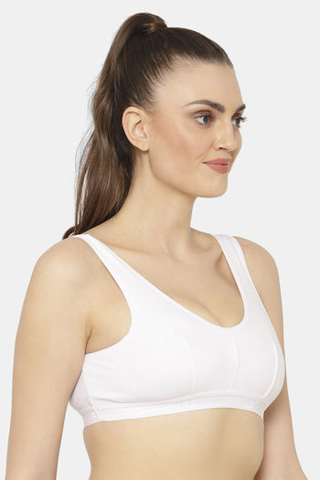 Buy Floret Medium Impact Slip On Sports Bra - White at Rs.249 online