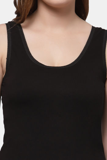 Buy Floret Cotton Camisole (Pack of 2) - White Black at Rs.538 online