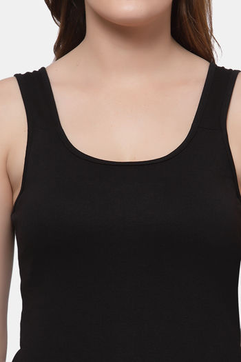 Floret Women's Camisole Sleeveless Skin-Black
