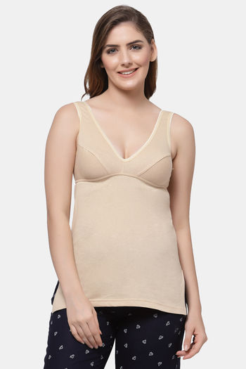 Buy Floret Cotton Camisole (Pack of 2) - White Skin at Rs.558 online