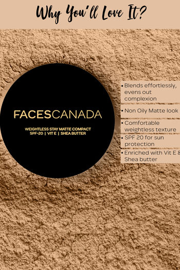 Buy FACES CANADA Weightless Stay Matte Compact - SPF-20