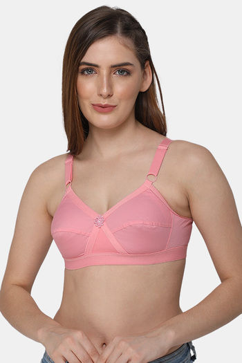 Buy Naiduhall Non Wired Non Padded High Coverage Saree Bra - Pink