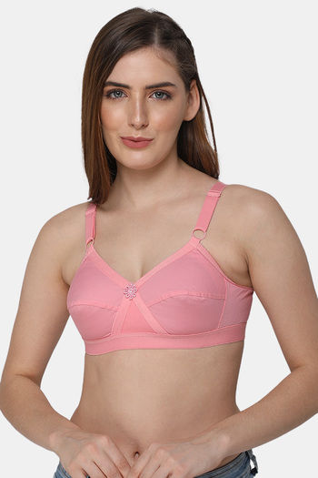 Buy Naidu Hall Single Layered Non Wired 3/4th Coverage Bra - Pink at Rs.295  online