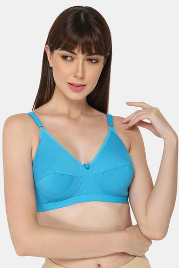 Buy Naidu Hall Single Layered Non Wired Medium Coverage Bra - Blue Atoll at  Rs.215 online