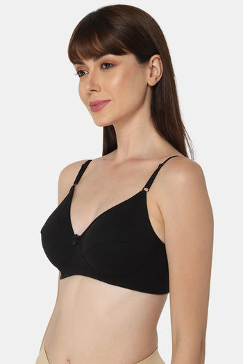 Buy Naidu Hall Single Layered Non Wired Medium Coverage Bra - Black at  Rs.215 online