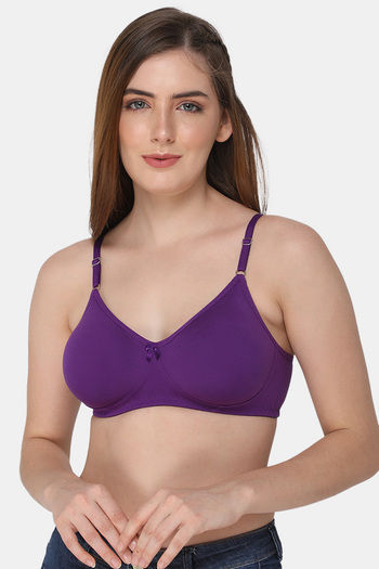 Buy Naidu Hall Single Layered Non Wired Medium Coverage Super Support Bra -  White at Rs.220 online