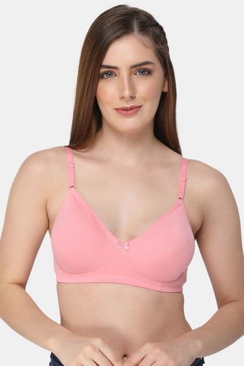 Buy Naiduhall Non Wired Non Padded Medium Coverage T-Shirt Bra - Pink