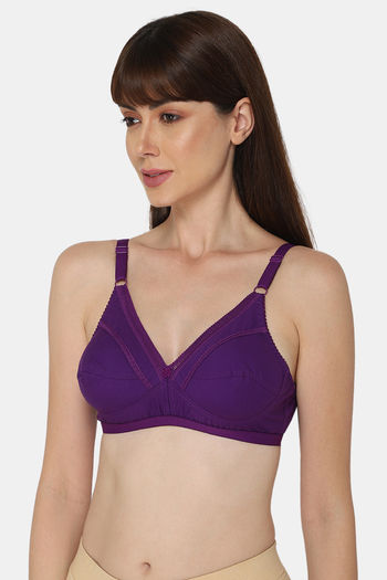 Buy Naidu Hall Single Layered Non Wired 3/4th Coverage T-Shirt Bra - Magic  Purple at Rs.185 online