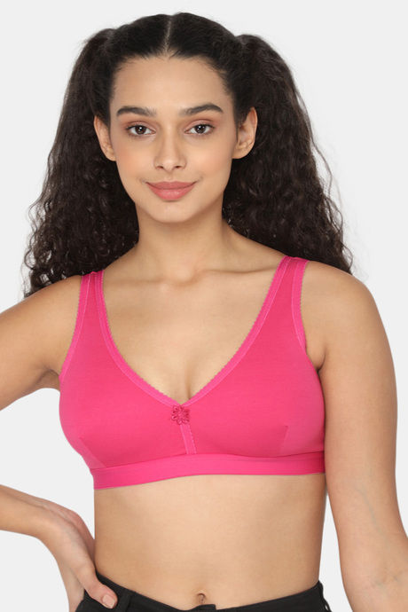 Buy Naidu Hall Single Layered Non Wired 3/4th Coverage T-Shirt Bra -  Fuchsia at Rs.210 online