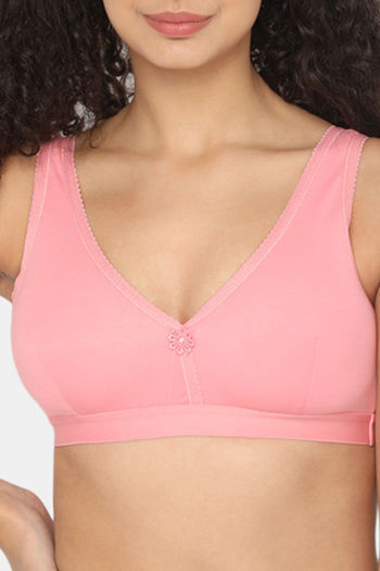 Buy Naidu Hall Single Layered Non Wired Medium Coverage Bra - Pink at  Rs.215 online