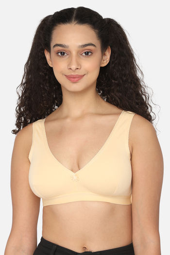 Buy Naidu Hall Single Layered Non Wired 3/4th Coverage T-Shirt Bra - Skin  at Rs.210 online