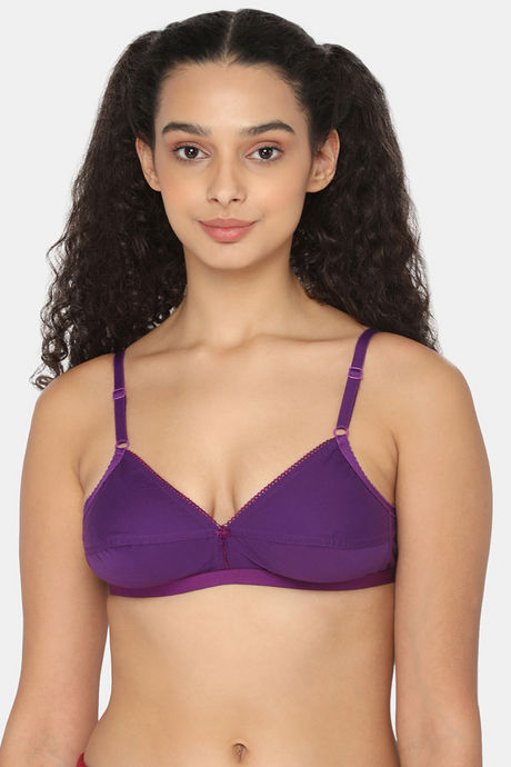 Buy Naidu Hall Single Layered Non Wired Medium Coverage Bra - Red