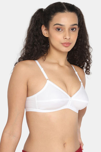 Buy Featherline Single Layered Non Wired 3/4th Coverage T-Shirt Bra - White  at Rs.500 online