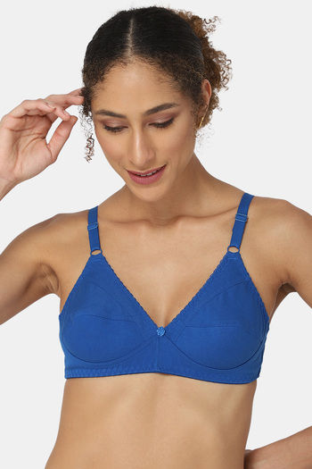 Buy Naidu Hall Single Layered Non Wired 3/4th Coverage Bra - Blue at Rs.175  online