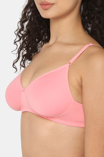 Buy Naiduhall Non Wired Non Padded Medium Coverage T-Shirt Bra - Pink at  Rs.175 online