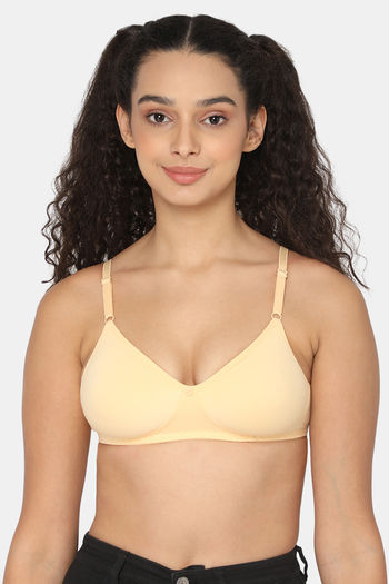 Buy Naidu Hall Single Layered Non Wired 3/4th Coverage T-Shirt Bra - Black  at Rs.210 online