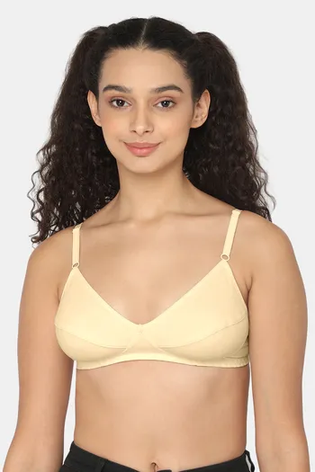 Buy Naidu Hall Single Layered Non Wired Medium Coverage Bra - Skin at  Rs.170 online