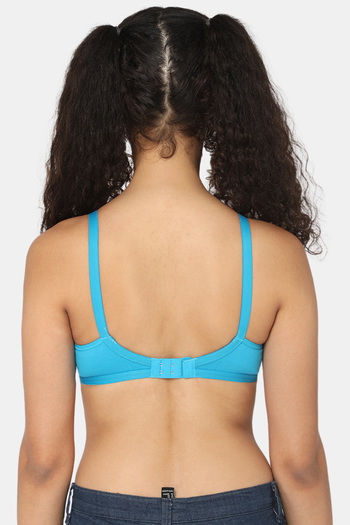 Buy Naidu Hall Single Layered Non Wired Medium Coverage Super Support Bra -  Blue Atoll at Rs.175 online
