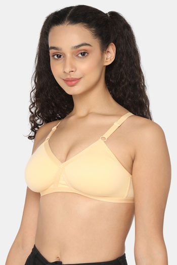 Buy Naidu Hall Single Layered Non Wired Medium Coverage T-Shirt Bra - Red  at Rs.175 online