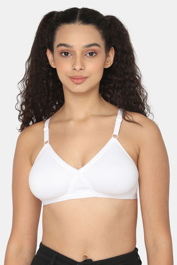 Buy Naidu Hall Single Layered Non Wired 3/4th Coverage Bra - White at  Rs.175 online