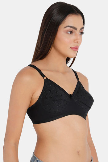 Buy Naidu Hall Single Layered Non Wired Medium Coverage Bra - Black at Rs.195  online