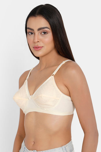 Buy Naidu Hall Single Layered Non Wired Medium Coverage Bra - Skin at  Rs.195 online