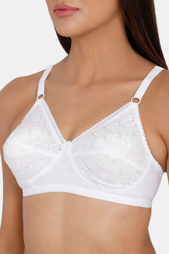 Buy Naidu Hall Single Layered Non Wired 3/4th Coverage Bra - White at  Rs.175 online