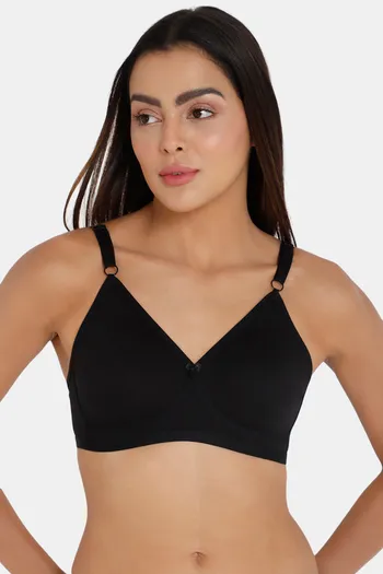 Buy Naidu Hall Double Layered Non Wired Full Coverage Bra - Black at Rs.195  online