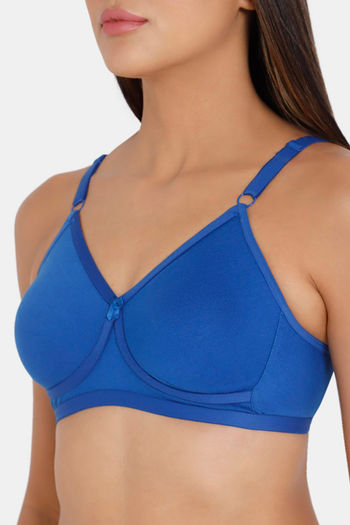 Buy Naidu Hall Double Layered Non Wired Full Coverage Bra - Blue