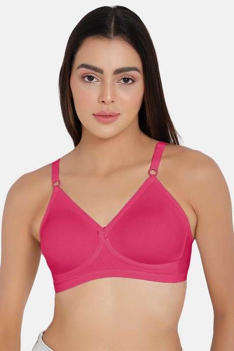 Naidu Hall Double Layered Non Wired Full Coverage Bra - Pink