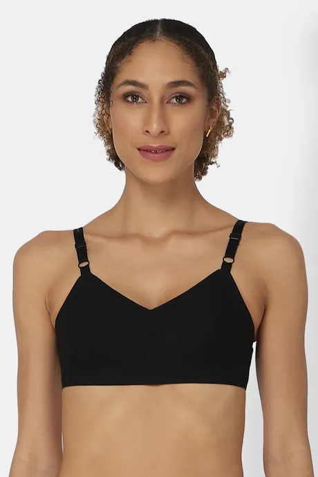 Buy Naidu Hall Single Layered Non Wired Full Coverage Bra - Black at Rs.175  online