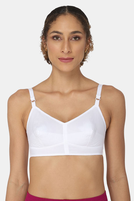 Buy Naidu Hall Single Layered Non Wired Full Coverage Bra - White at Rs.155  online