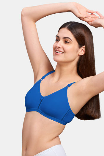 Buy Naidu Hall Double Layered Non Wired Full Coverage T-Shirt Bra - White  at Rs.195 online