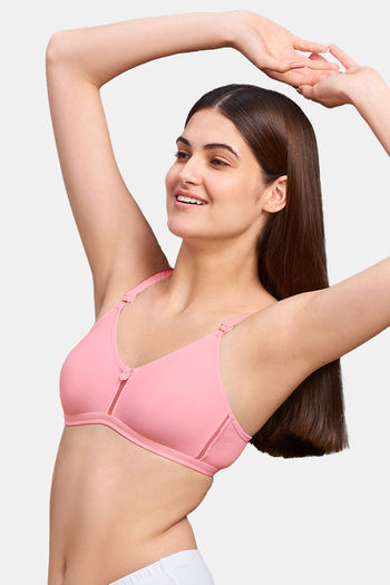 Buy Naidu Hall Double Layered Non Wired Full Coverage T-Shirt Bra - Pink at  Rs.195 online