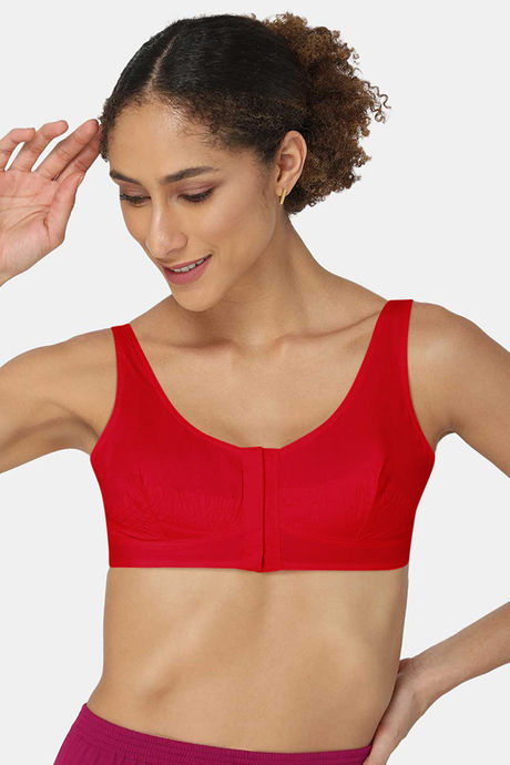 Buy Naidu Hall Double Layered Non Wired Full Coverage Blouse Bra - Red at  Rs.175 online
