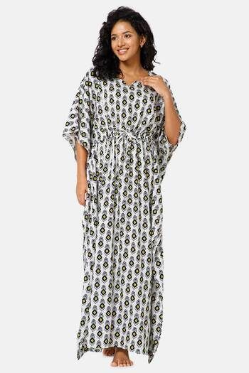 Buy MY BED IS A HAPPY PLACE WHITE NIGHT DRESS for Women Online in India