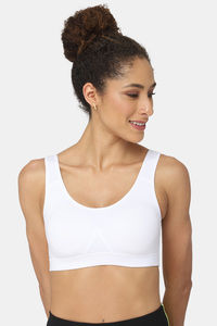 Buy Intimacy Non Wired Non Padded High Coverage Sports Bra - White