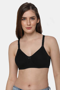 Buy Intimacy Non Wired Non Padded High Coverage T-Shirt Bra - Black