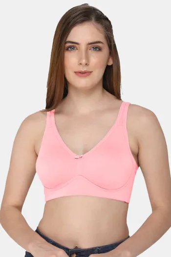 Buy Intimacy Single Layered Non Wired 3/4th Coverage T-Shirt Bra - Pink