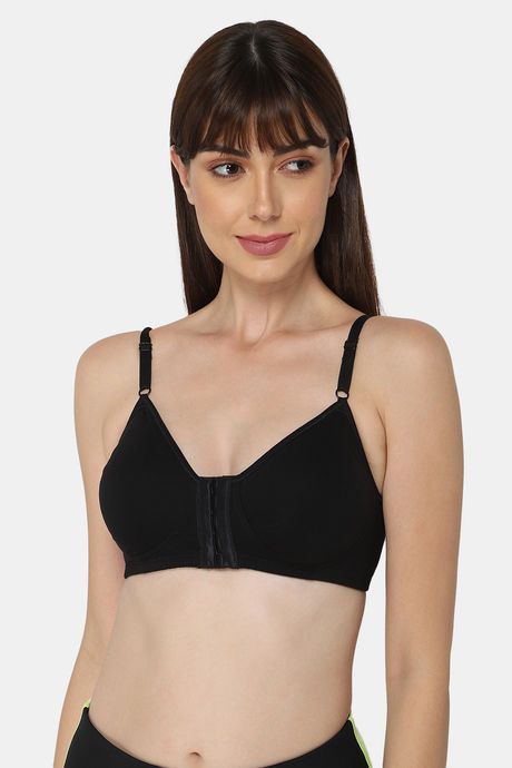 Buy Intimacy Double Layered Non Wired Medium Coverage T-Shirt Bra - Black  at Rs.310 online