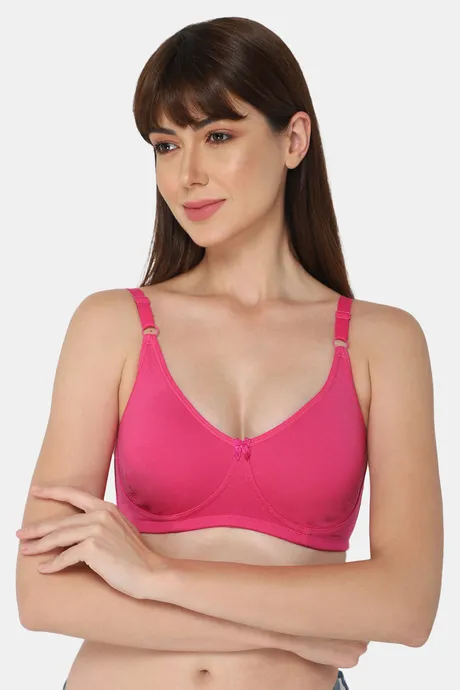 Buy Intimacy Single Layered Non Wired 3/4th Coverage T-Shirt Bra - Fuchsia  at Rs.435 online