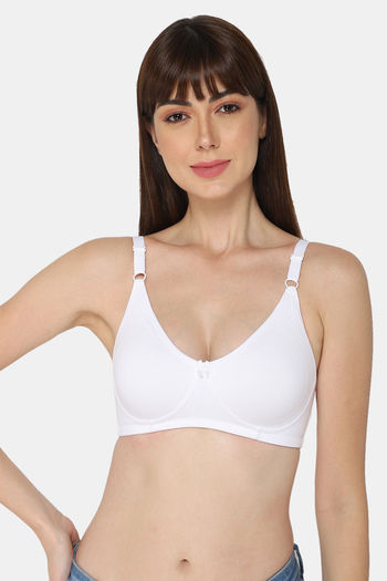 Buy Intimacy Single Layered Non Wired 3/4th Coverage T-Shirt Bra - White