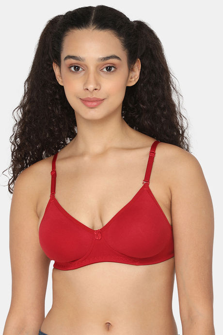 Buy Intimacy Single Layered Non Wired Medium Coverage T-Shirt Bra - Red at  Rs.290 online