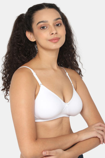 Buy Intimacy Single Layered Non Wired Medium Coverage T-Shirt Bra - White  at Rs.290 online