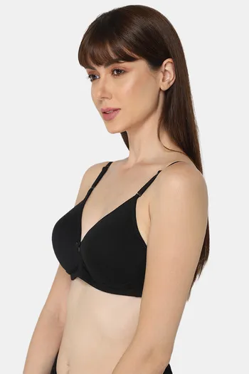 Buy Intimacy Padded Non Wired Demi Coverage Backless Bra - Black