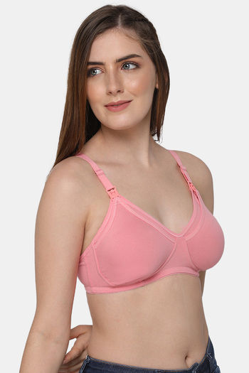 Buy Intimacy Single Layered Non Wired Medium Coverage Maternity / Nursing  Bra - Pink at Rs.440 online