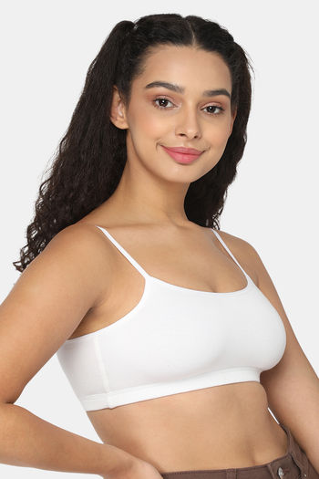 Buy Intimacy Double Layered Non Wired Full Coverage Cami Bra - White at Rs.220  online