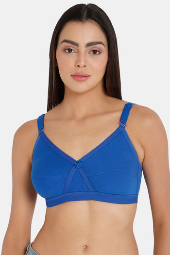 Buy Intimacy Single Layered Non Wired Full Coverage T-Shirt Bra - Blue