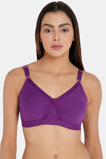 Zivame True Curv Double Layered Non Wired Full Coverage Super Support Bra -  Wedgewood